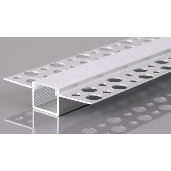 Врізний профіль для гіпсокартону з LED каналом 51.3x15.3x12.5