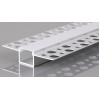 Врізний профіль для гіпсокартону з LED каналом 51.3x15.3x12.5