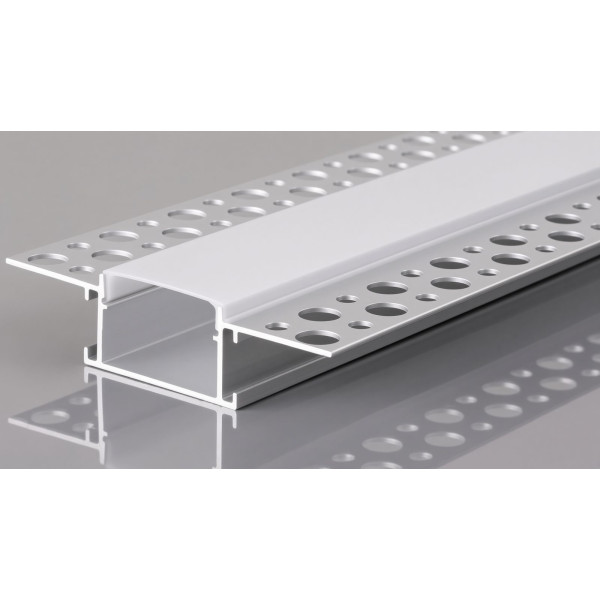Врізний профіль для гіпсокартону з LED каналом 60x28.2x14.4