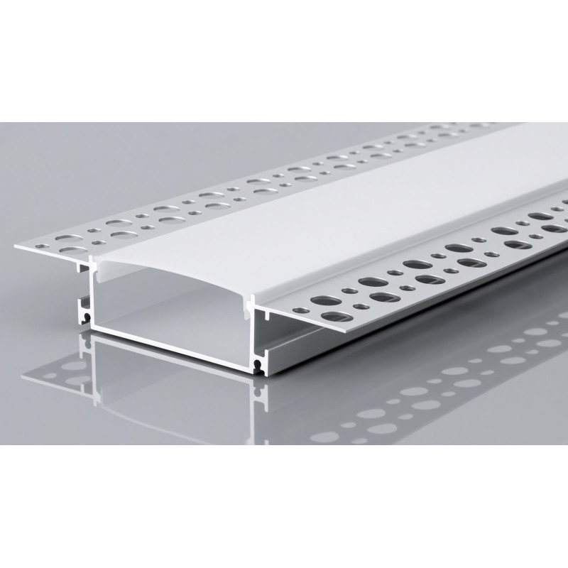 Врізний профіль для гіпсокартону з LED каналом 96x57x20