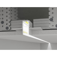 Роздільний профіль тіньового шва РПТШ 13 LED Білий 