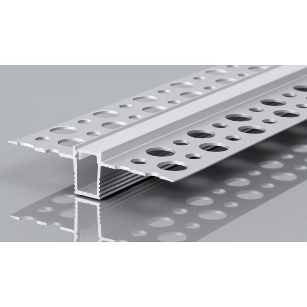 Врізний профіль для гіпсокартону з LED каналом 47.8x7.8x12