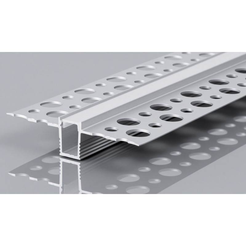 Врізний профіль для гіпсокартону з LED каналом 47.8x7.8x12